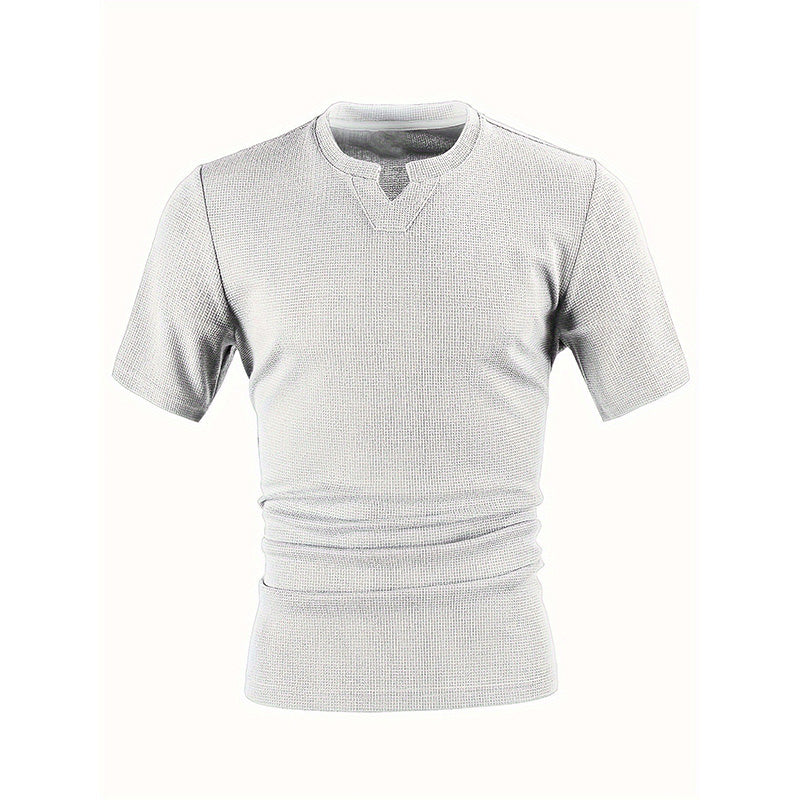 ✨Sommer-Sonderangebot 50% RABATT!👕Slim-Fit-Kurzarmhemd mit V-Ausschnitt für Herren