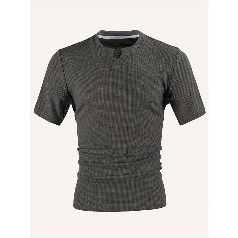 ✨Sommer-Sonderangebot 50% RABATT!👕Slim-Fit-Kurzarmhemd mit V-Ausschnitt für Herren