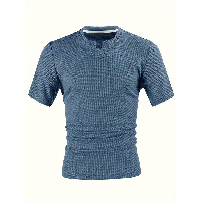 ✨Sommer-Sonderangebot 50% RABATT!👕Slim-Fit-Kurzarmhemd mit V-Ausschnitt für Herren