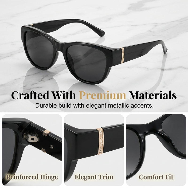 ⏰ Nur noch heute 50% Rabatt! 🕶️ Damen übergroße polarisierte Überbrillen Sonnenbrille | Modischer großer Rahmen, passt über jede Korrekturbrille für Autofahren, Urlaub & Stadtspaziergänge ✨