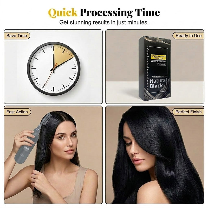 Pflanzliche Haarfärbecreme mit Kamm-Applikator