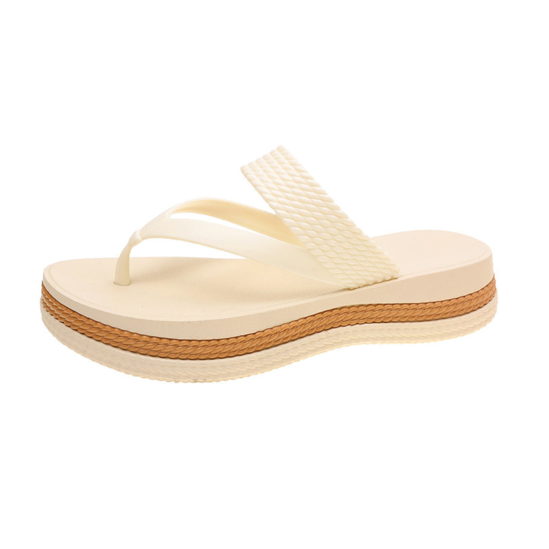 👡 50% RABATT! ☀️ Damen-Plateau-Zehenstegsandalen mit gewebten Riemen – Bequem, luftig & perfekt für Strand, Alltag & Reisen – Leichter Laufkomfort den ganzen Sommer lang 🌿