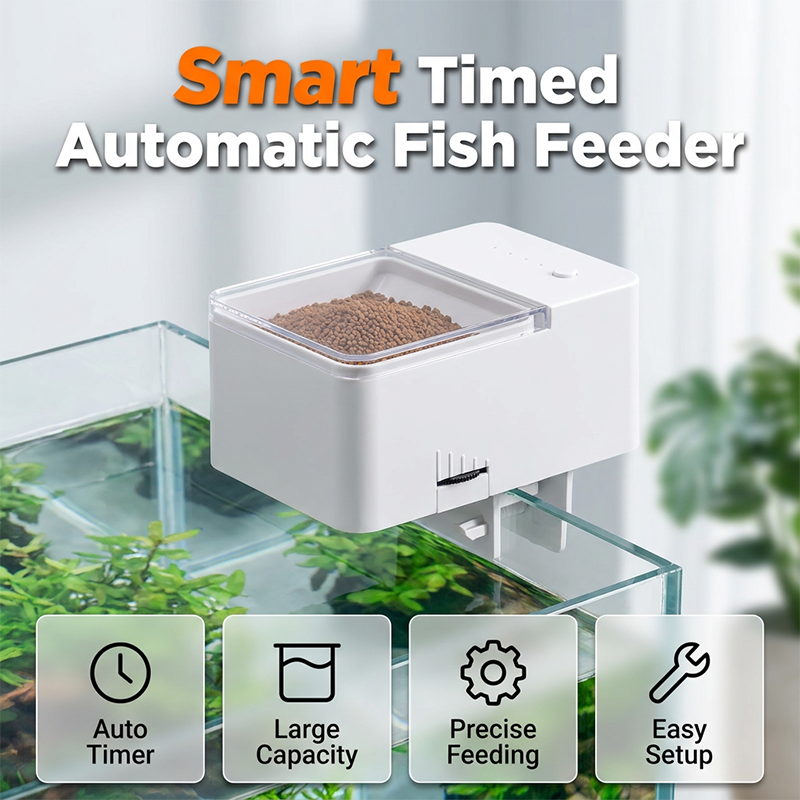 Automatischer Fischfutterautomat mit Zeitschaltuhr