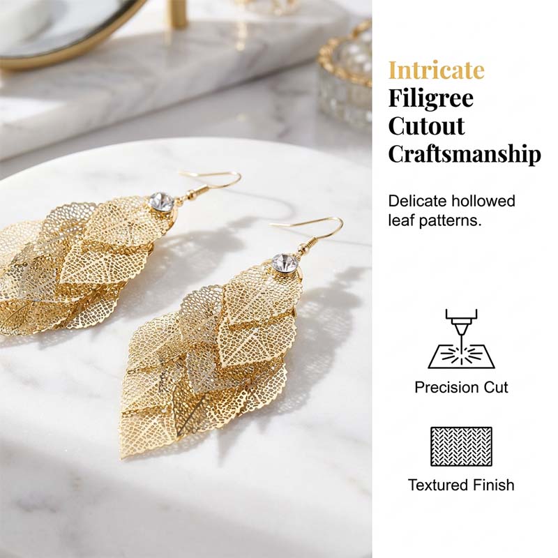🔥🍃 50% RABATT! Elegante fallende hohle Blatt-Ohrringe für Damen – verspielt, feminin, perfekt für Frühling & Sommer. 🌸💎