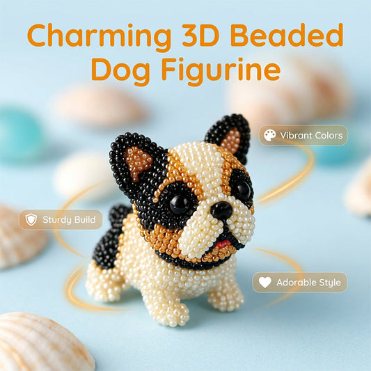 🎨🐶 Colorful Beaded 3D Dog Model Kit – 50% RABATT! Bunte Perlen, 3D-Design, kreativer Bastelspaß für Groß & Klein. 🔥✨