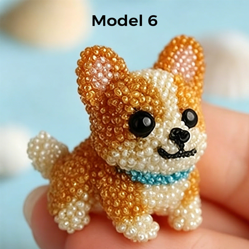 🎨🐶 Colorful Beaded 3D Dog Model Kit – 50% RABATT! Bunte Perlen, 3D-Design, kreativer Bastelspaß für Groß & Klein. 🔥✨