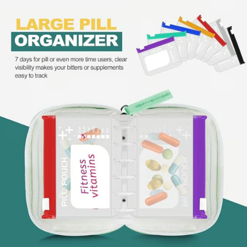 🥳💞 Über 50.000 Stück verkauft!⚡💊Wasserdichter Pillen-Organizer Set – Wiederverwendbare Beschriftungsbeutel für Medikamente, Vitamine & Reisen