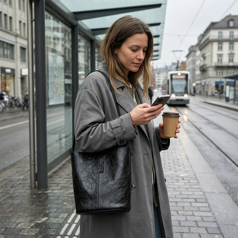 Minimalistische Umhängetasche mit großem Fassungsvermögen