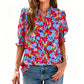 👚 JETZT 50 % RABATT! 🌸 Sommerliches Damen-Top mit Blumenmuster und Puffärmeln – Leicht und atmungsaktiv – Romantisches Design, perfekt für Brunch oder Gartenpartys – unkompliziert und schick 💃