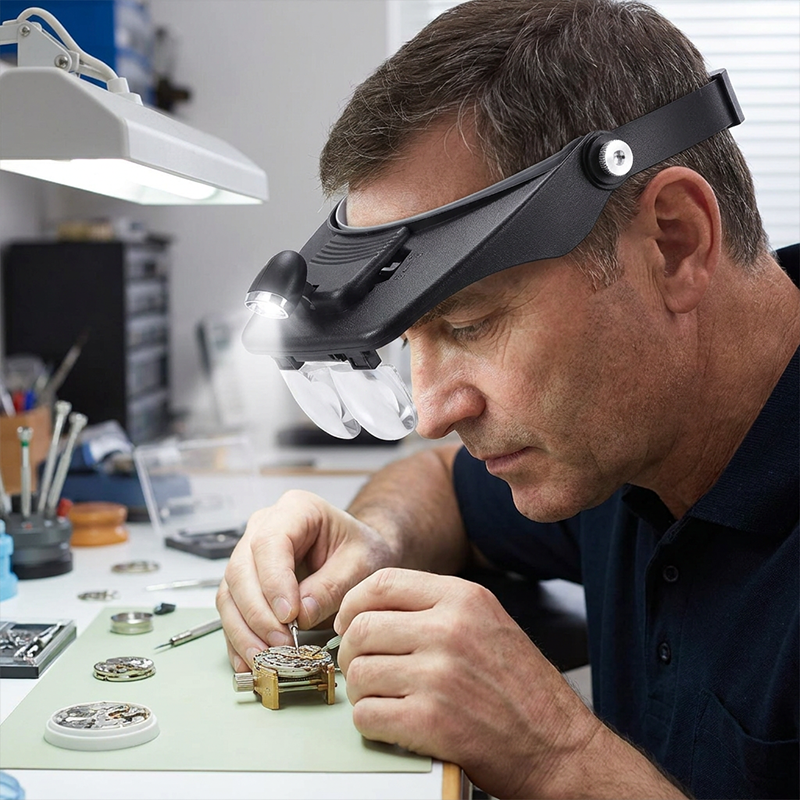 🔬 60% RABATT! 💥 LED Stirnlupe mit 4 Wechsellinsen – Freihändig, Präzisionszoom & integriertes Licht – Ideal für Löten, Uhrenreparatur oder Modellbau – helle, verstellbare Beleuchtung für feine Arbeiten ✨