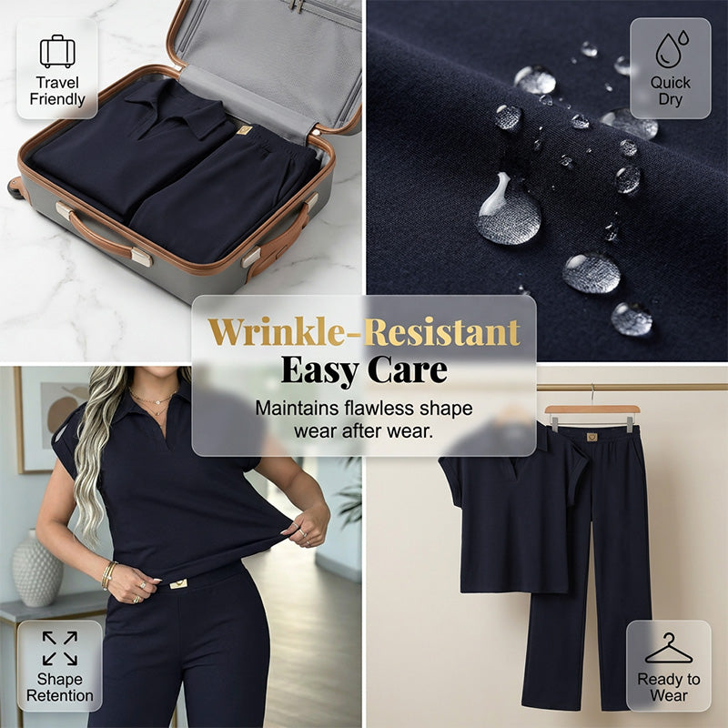 🔥👚 50% RABATT! Women's Casual Top & Pants 2-Piece Set – lässiger Zweiteiler für Alltag, Büro & Reise. 🌸💨