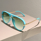 Women's Retro Double-Bridge Sunglasses