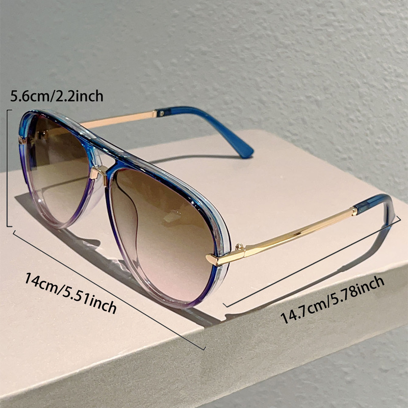 Women's Retro Double-Bridge Sunglasses