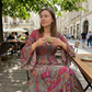 👗 Neu! Damen Boho Paisley Maxikleid | V-Ausschnitt mit Glockenärmeln, Weiches Fließendes Sommerkleid