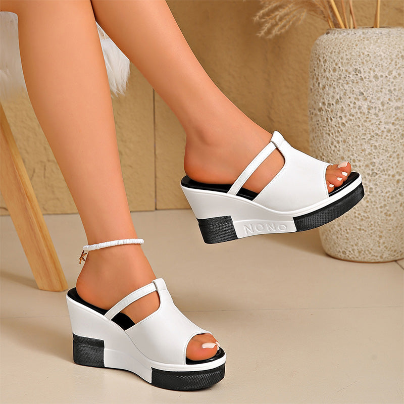 👡☀️ MID-SEASON SALE: −50% NUR FÜR KURZE ZEIT! Damensandalen mit Keilabsatz – Mit Kristallbesatz, breite Riemen & dicke Sohle, bequem & elegant für Alltag, Strand & Übergrößen ✨
