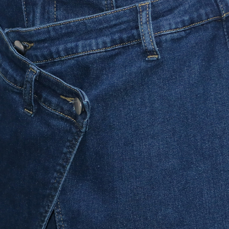 Asymmetrische Damen-Wickelhose mit weitem Bein