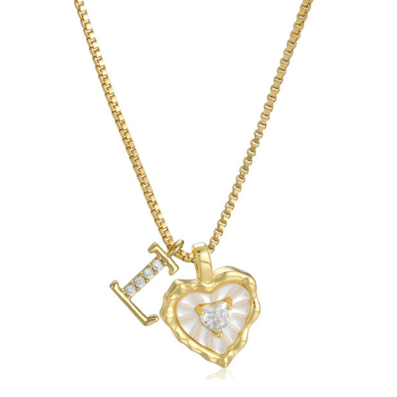 💎 LIMITED-TIME 50% OFF! 💥 Heart Shaped Letters Micro Pave Chain Necklace – Initial Pendant, Titanium Steel, Adjustable ✨