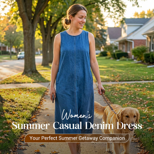 Sommer-Casual-Jeanskleid für Damen