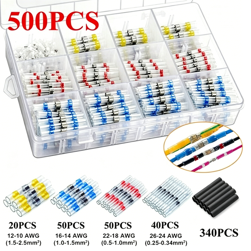 💧【Begrenztes Angebot – 50 % Rabatt!】🔌 Wasserdichte Lötanschlüsse Set | Praktisch für alle Kabel