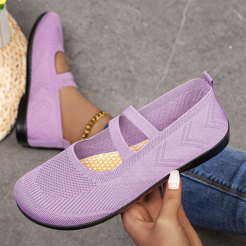 👟 Damen Slip-On Atmungsaktive Flyknit Schuhe – leicht, flexibel & bequem – perfekt für Alltag, Spaziergänge & Reisen