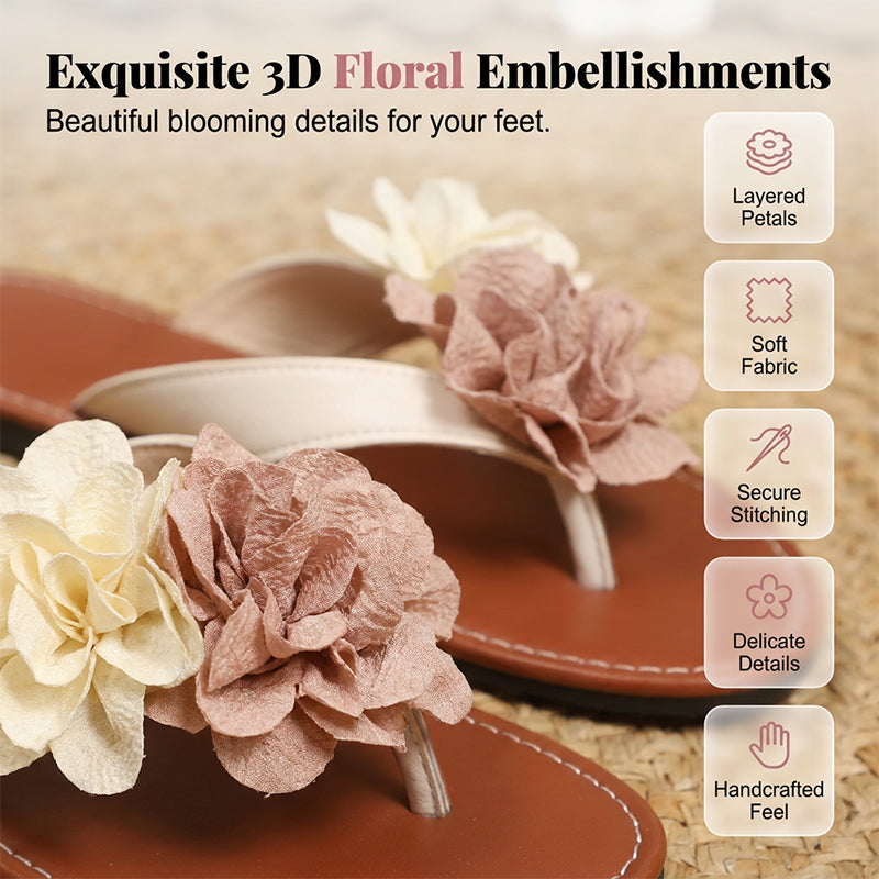 👡 🌸 Damens flache Blumenstrand Sandalen – Leicht, bequem & perfekt für Strand und Sommer ☀️