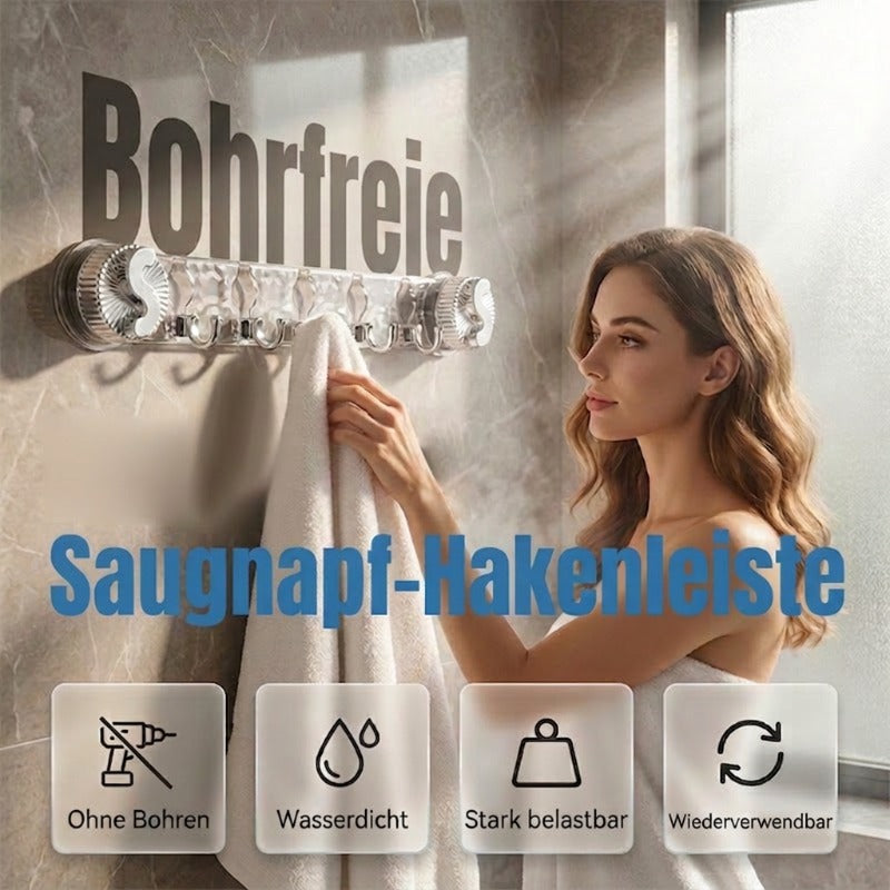 Minimalistische Hakenleiste mit Saugnapf