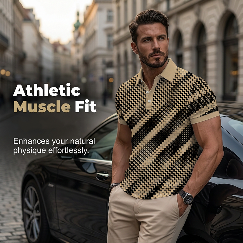 👔 Herren-Poloshirt im Old-Money-Stil – klassischer Knopfkragen, hochwertige Baumwolle, zeitlos elegant für Alltag & Sommer ☀️