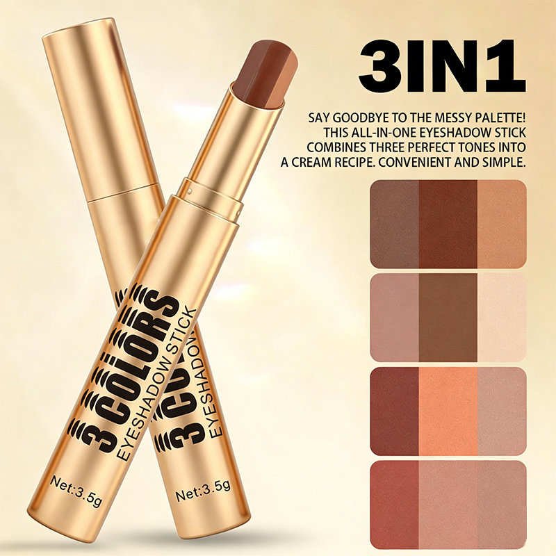 💄🎨 3-in-1 Farbverlauf Lidschattenstift Einfaches Make-up
