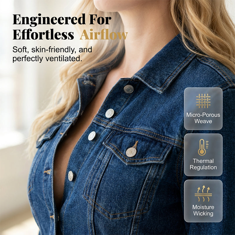 👗 70% RABATT JETZT! 🌸 Damen schickes Knopfdetail Denim-Set – Leichter Denim & lässige Passform – Perfekt für Sommer, Strand oder entspannte Tage – stilvoller 2-teiliger Look ✨