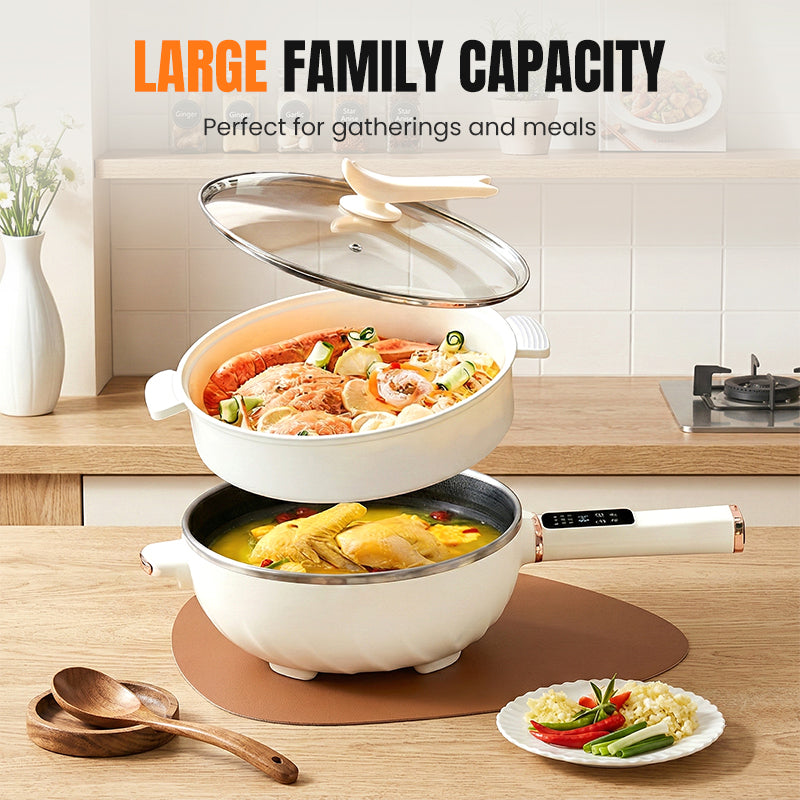 🍲🔥 50% RABATT! Multifunktionaler elektrischer Kochtopf – Kochen, Dämpfen, Schmoren & Warmhalten – Perfekt für Single-Haushalt, Büro & Reisen ✨