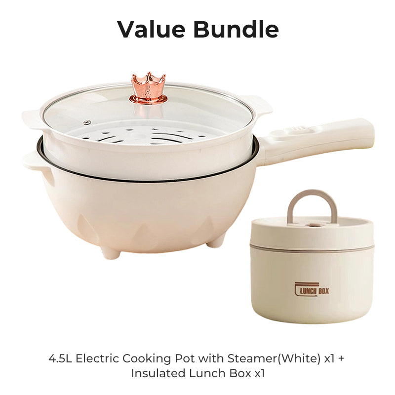 🍲🔥 50% RABATT! Multifunktionaler elektrischer Kochtopf – Kochen, Dämpfen, Schmoren & Warmhalten – Perfekt für Single-Haushalt, Büro & Reisen ✨