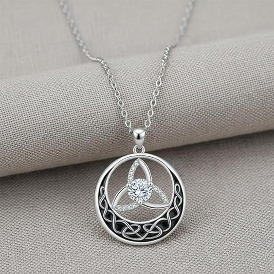 💎 JETZT 50 % RABATT! 🌸 Vintage-Halskette mit keltischem Knoten für Damen