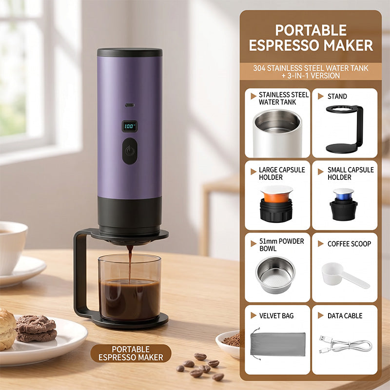 Tragbare Espressomaschine für Reisen