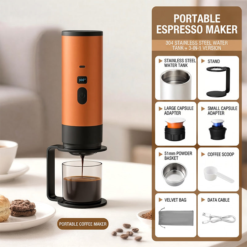 Tragbare Espressomaschine für Reisen