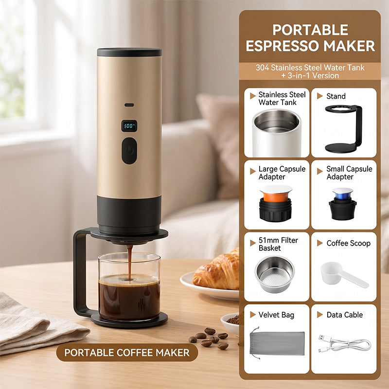 Tragbare Espressomaschine für Reisen