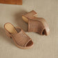 Damen Lässige Plateau-Sandalen mit Ausschnitten und Peep-Toe
