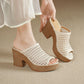 Damen Lässige Plateau-Sandalen mit Ausschnitten und Peep-Toe