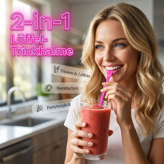 2-In-1 LöFfel-Trinkhalme