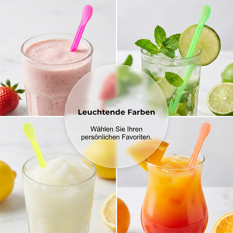 2-In-1 LöFfel-Trinkhalme