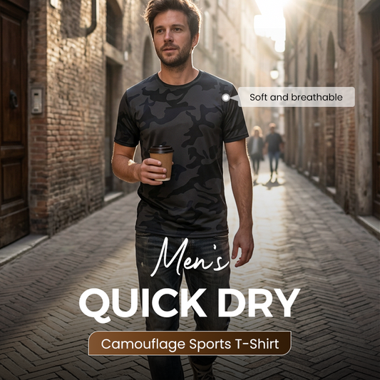 👕🌿 50% RABATT! Schnelltrocknendes Camouflage-Sport-T-Shirt für Herren – Atmungsaktiv & leicht – Feuchtigkeitsableitend, ideal für Fitnessstudio, Laufen oder Outdoor-Aktivitäten 💪✨