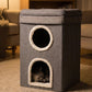🐱🏠 50% RABATT! Faltbares Mehrstöckiges Katzenhaus mit Kratzpad – Kuschelhöhle, Kratzmöglichkeit & platzsparend klappbar ✨