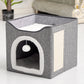 🐱🏠 50% RABATT! Faltbares Mehrstöckiges Katzenhaus mit Kratzpad – Kuschelhöhle, Kratzmöglichkeit & platzsparend klappbar ✨