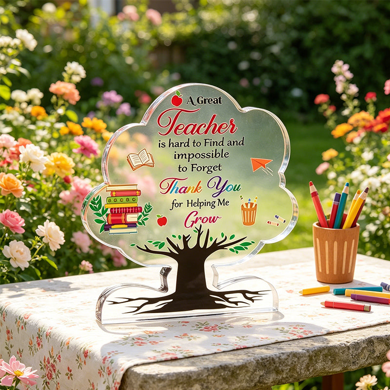 🏅 50% RABATT! 🎓 Hochwertige Acrylplakette zur Würdigung von Lehrern – Gravur & zeitloses Design – Perfekt als Dankeschön, Ruhestandsgeschenk oder besondere Auszeichnung – elegant und langlebig ✨