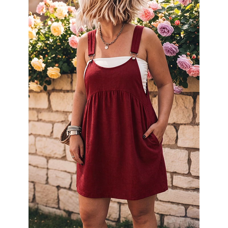 👗 ZEITLICH BEGRENZTES ANGEBOT – 50% RABATT! 💥 Damen Lässiges Latzkleid – Jeansoptik, Lockere Passform, Vielseitig ✨