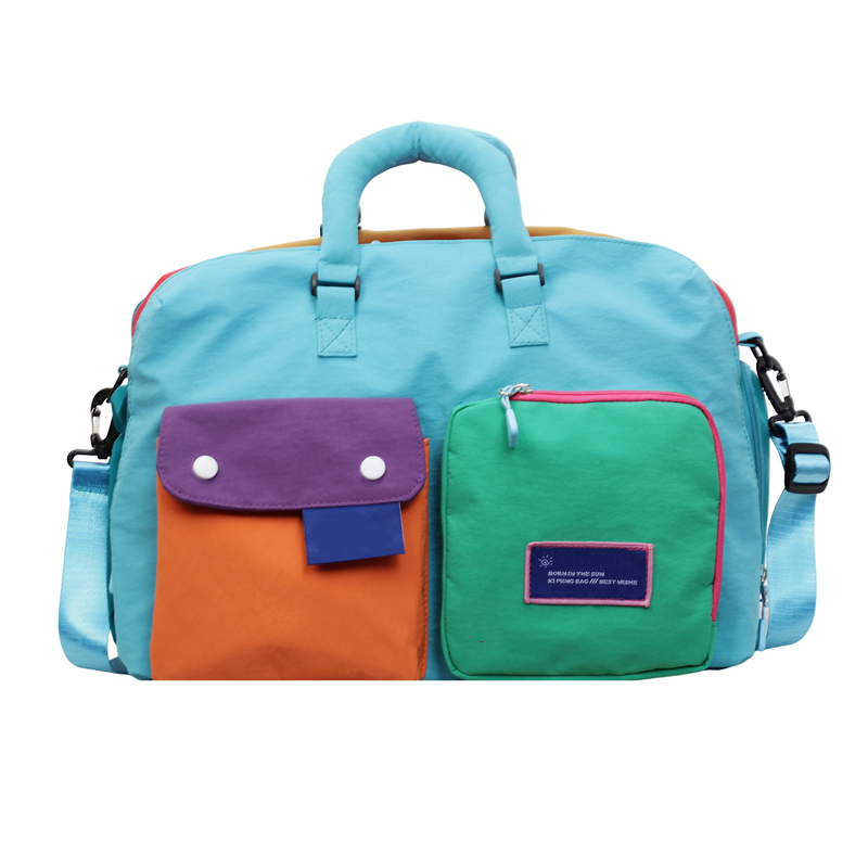 🎒 JETZT 50% RABATT! 🏆 Lässige Colorblock-Reisetasche – Geräumig & langlebig – Perfekt für Gym, Reisen oder Wochenendtrips – Leicht mit Tragehenkeln 🧳