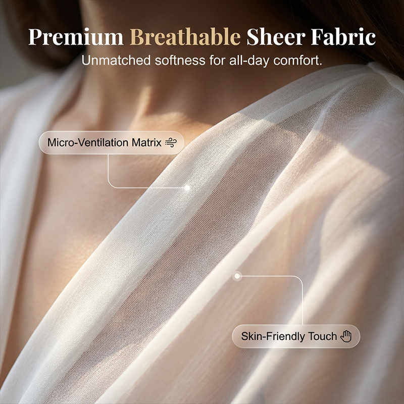 🧥 50% RABATT! 💥 Damen leichter Chiffon Vorne-Knoten Cardigan – Ballonärmel & transparent – Perfekt für Layering, Strand oder laue Sommerabende – stilvoll und vielseitig 🌸✨