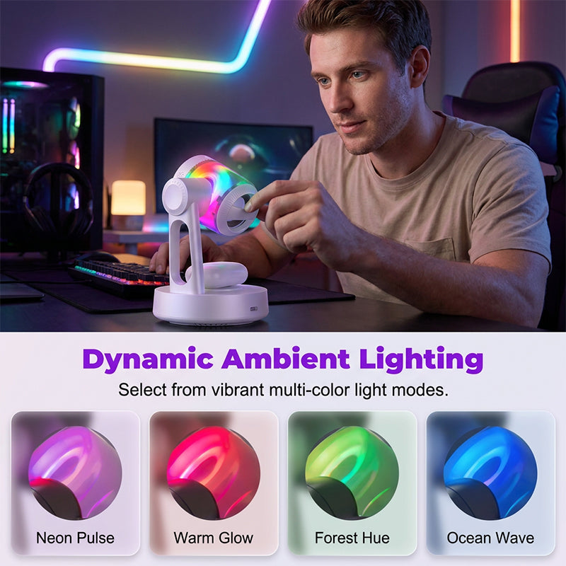 🔊 Multifunktionale Magnetische Kabellose Ladestation mit RGB-Licht & 25W Sound – für iPhone, Samsung & Smartwatches 🎵💡