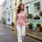 Damen Lässiges Boho-Top mit Hohlausschnitt