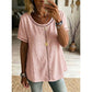Damen Lässiges Boho-Top mit Hohlausschnitt