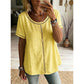 Damen Lässiges Boho-Top mit Hohlausschnitt